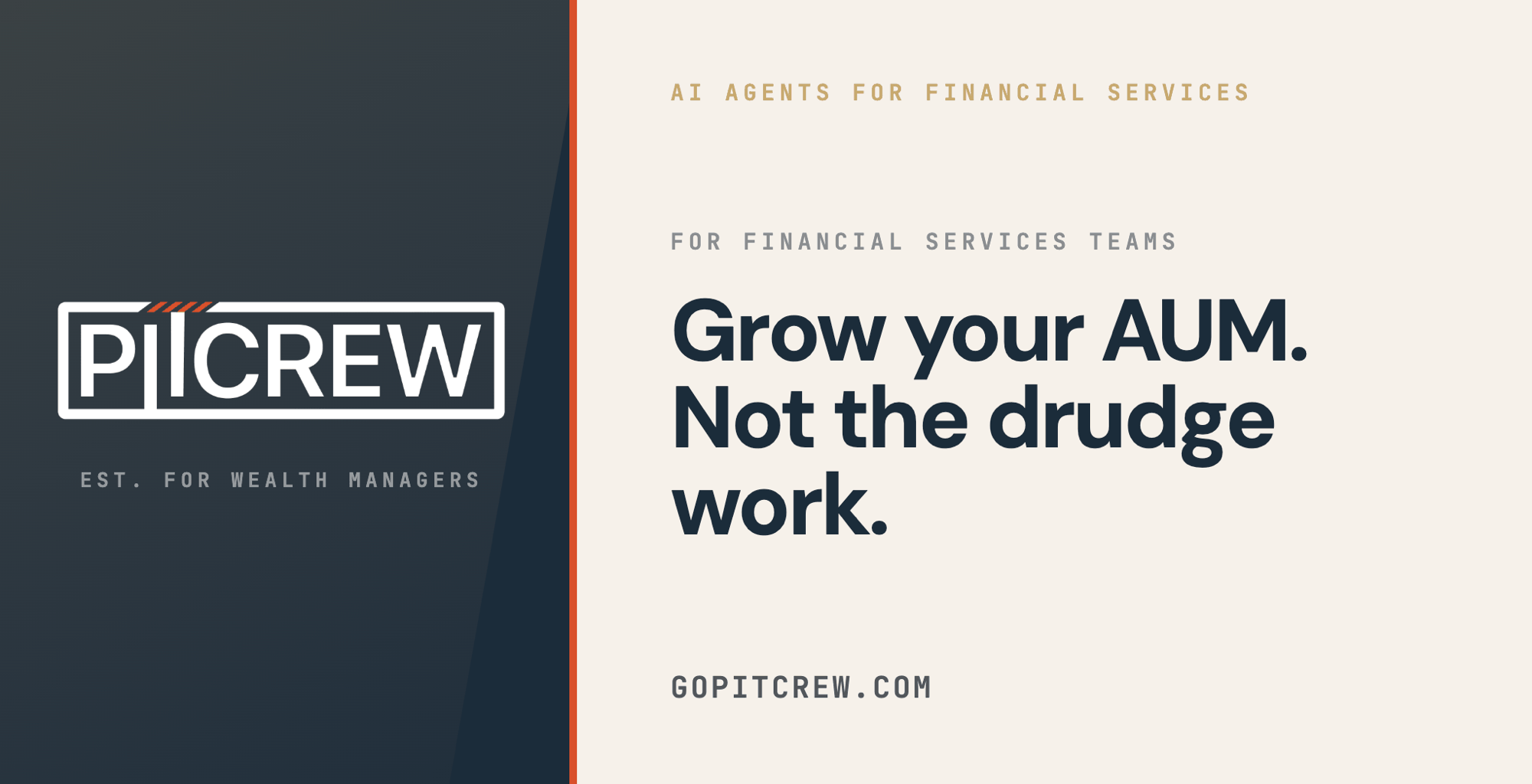 PitCrew Platform - AI Agent Platform for Financial Services